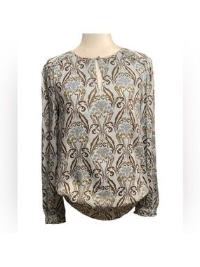 Tory Burch Robin egg blue silk blouse
